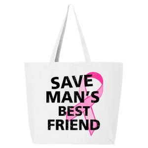 Save Man's Best Friend Breast Cancer Ribbon 25L Jumbo Tote