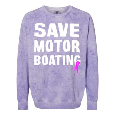 Save Motor Boating Breast Cancer Colorblast Crewneck Sweatshirt