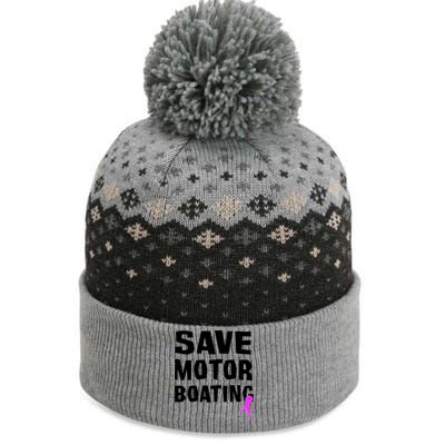 Save Motor Boating Breast Cancer The Baniff Cuffed Pom Beanie