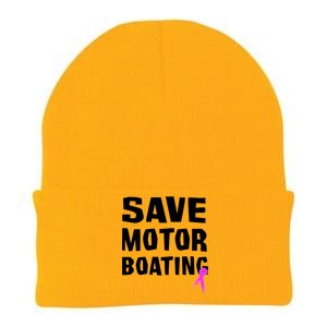 Save Motor Boating Breast Cancer Knit Cap Winter Beanie