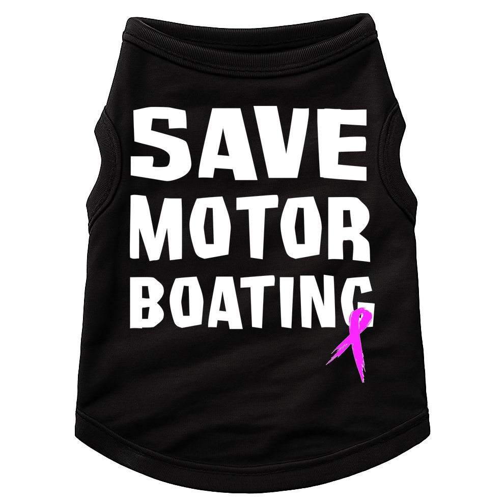 Save Motor Boating Breast Cancer Doggie Tank