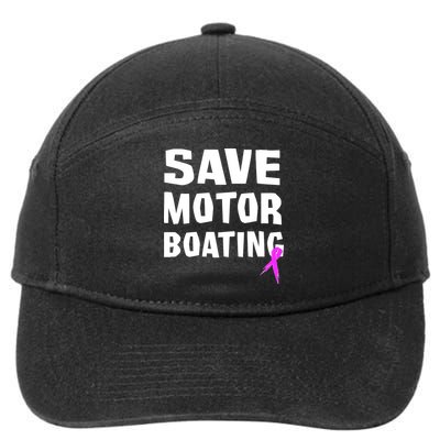 Save Motor Boating Breast Cancer 7-Panel Snapback Hat
