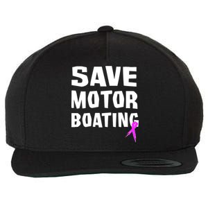 Save Motor Boating Breast Cancer Wool Snapback Cap