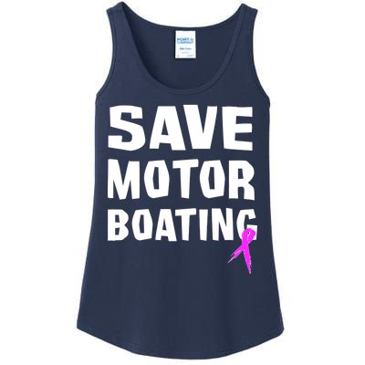 Save Motor Boating Breast Cancer Ladies Essential Tank