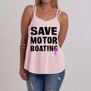 Save Motor Boating Breast Cancer Women's Strappy Tank