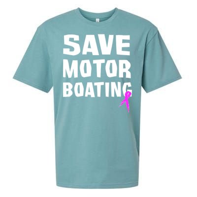 Save Motor Boating Breast Cancer Sueded Cloud Jersey T-Shirt