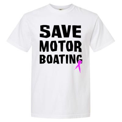 Save Motor Boating Breast Cancer Garment-Dyed Heavyweight T-Shirt