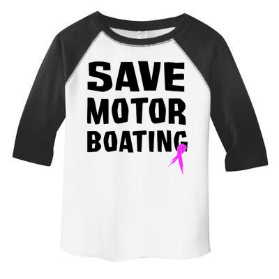 Save Motor Boating Breast Cancer Toddler Fine Jersey T-Shirt