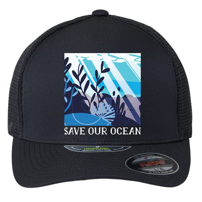 Save Our Ocean Flexfit Unipanel Trucker Cap
