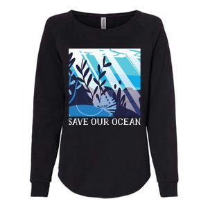 Save Our Ocean Womens California Wash Sweatshirt