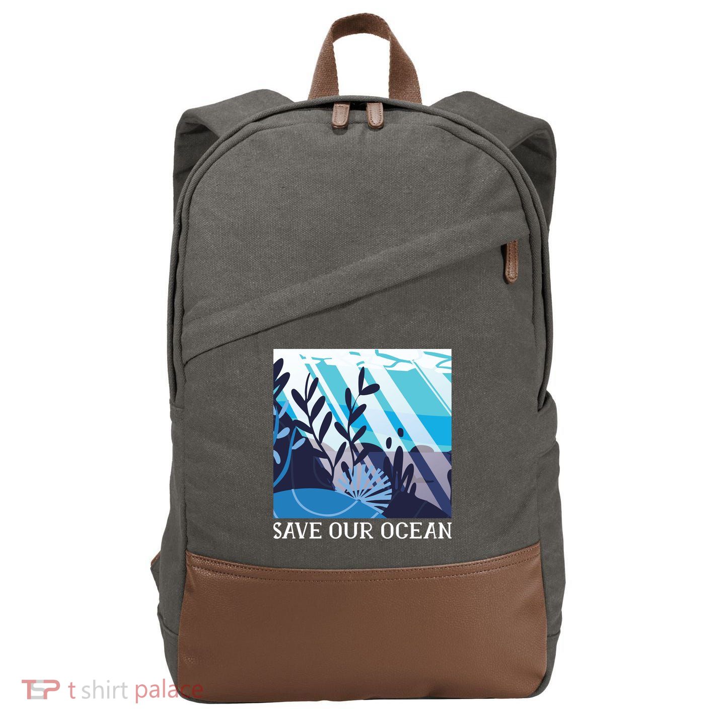 Save Our Ocean Cotton Canvas Backpack