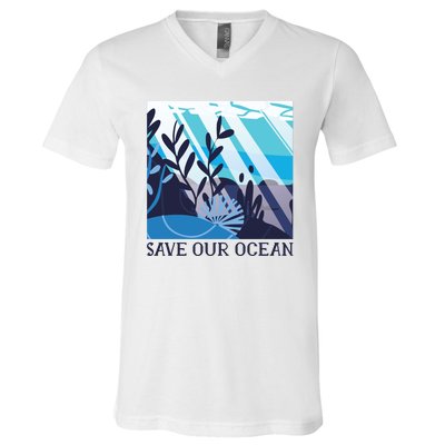 Save Our Ocean V-Neck T-Shirt