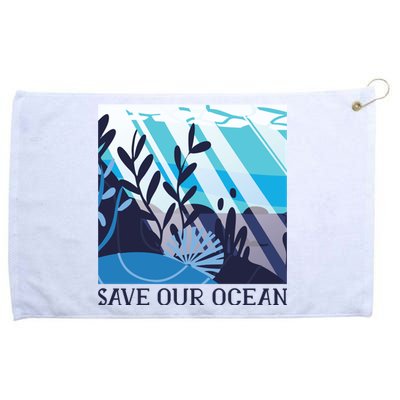 Save Our Ocean Grommeted Golf Towel