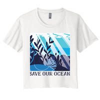 Save Our Ocean Women's Crop Top Tee