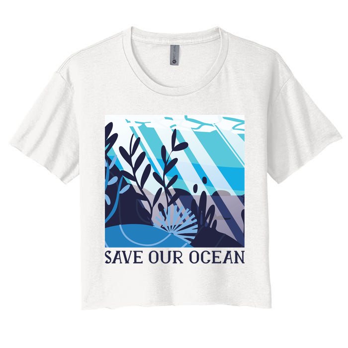 Save Our Ocean Women's Crop Top Tee