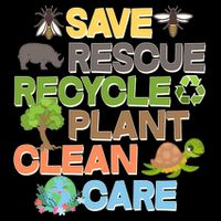 Save Rescue Recycle Plant Clean Care Earth Day Doggie Tank