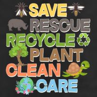 Save Rescue Recycle Plant Clean Care Earth Day 11oz C Handle Ceramic Mug