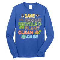 Save Rescue Recycle Plant Clean Care Earth Day Long Sleeve Shirt