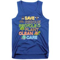 Save Rescue Recycle Plant Clean Care Earth Day Tank Top