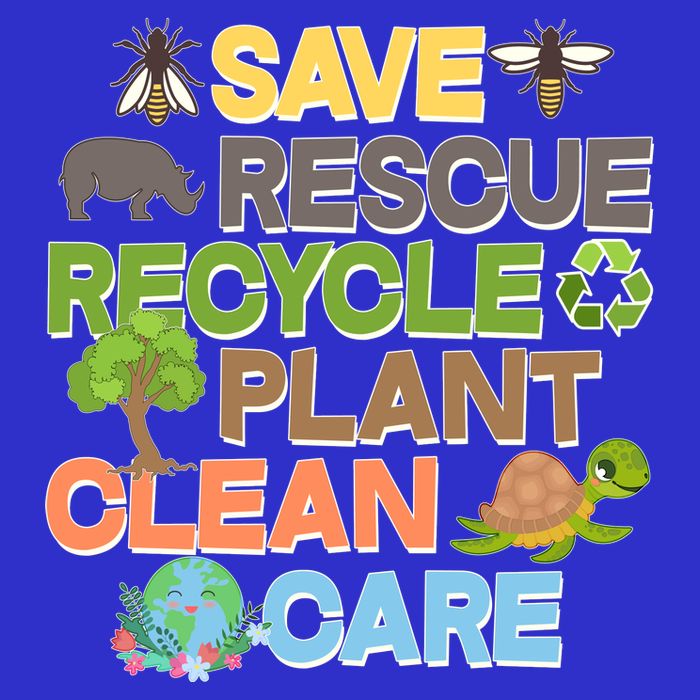 Save Rescue Recycle Plant Clean Care Earth Day Tank Top