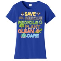 Save Rescue Recycle Plant Clean Care Earth Day Women's T-Shirt