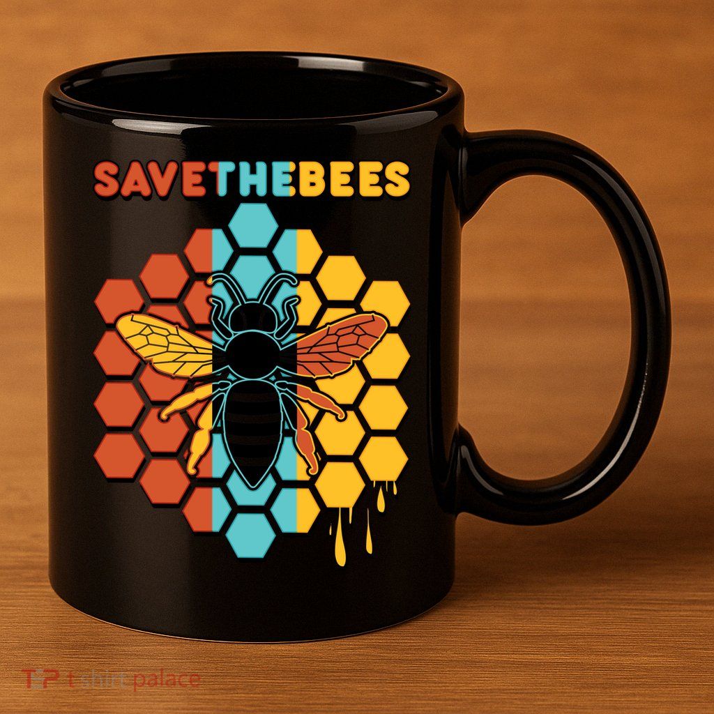 Save The Bees 11oz C Handle Ceramic Mug