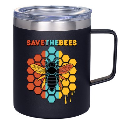 Save The Bees 12oz Stainless Steel Coffee Mug