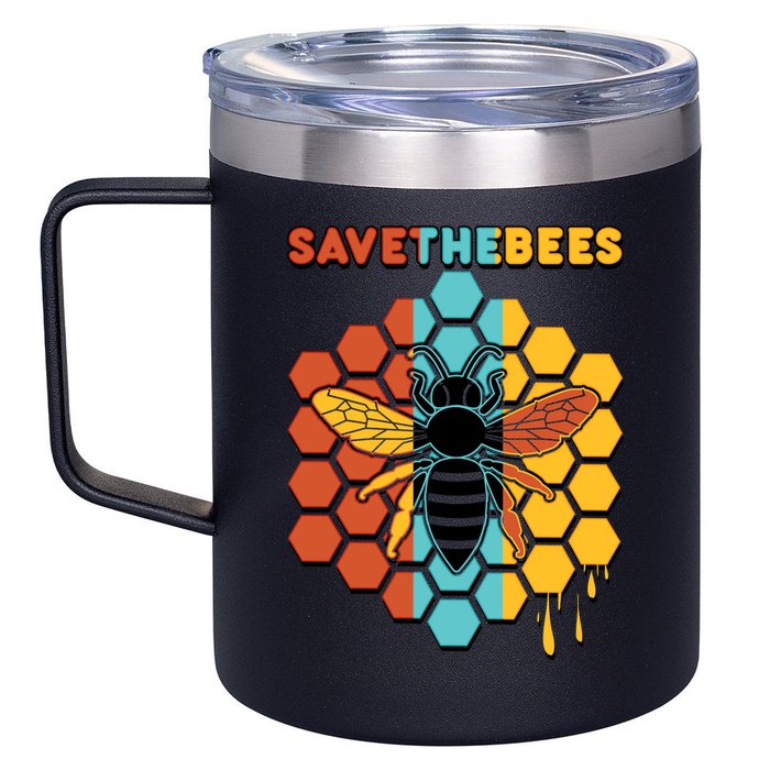 Save The Bees 12oz Stainless Steel Coffee Mug