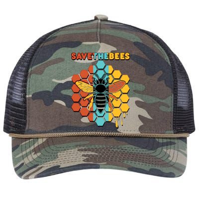 Save The Bees Retro Rope Trucker Hat Cap