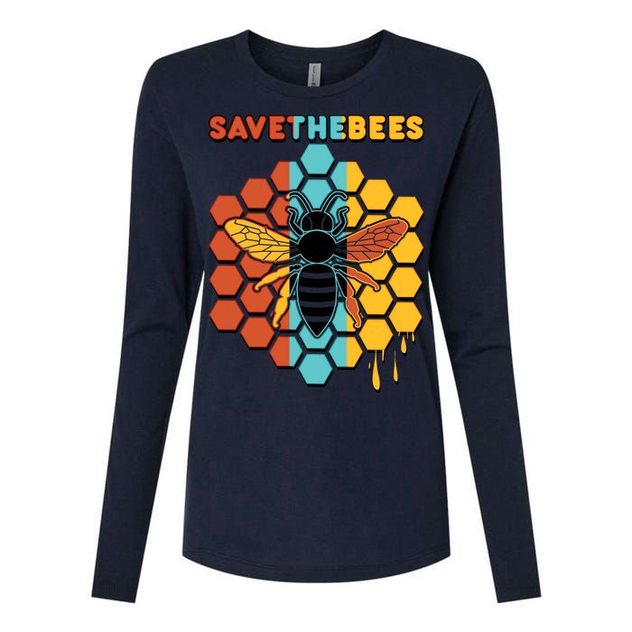 Save The Bees Womens Cotton Relaxed Long Sleeve T-Shirt