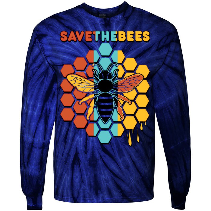 Save The Bees Tie-Dye Long Sleeve Shirt