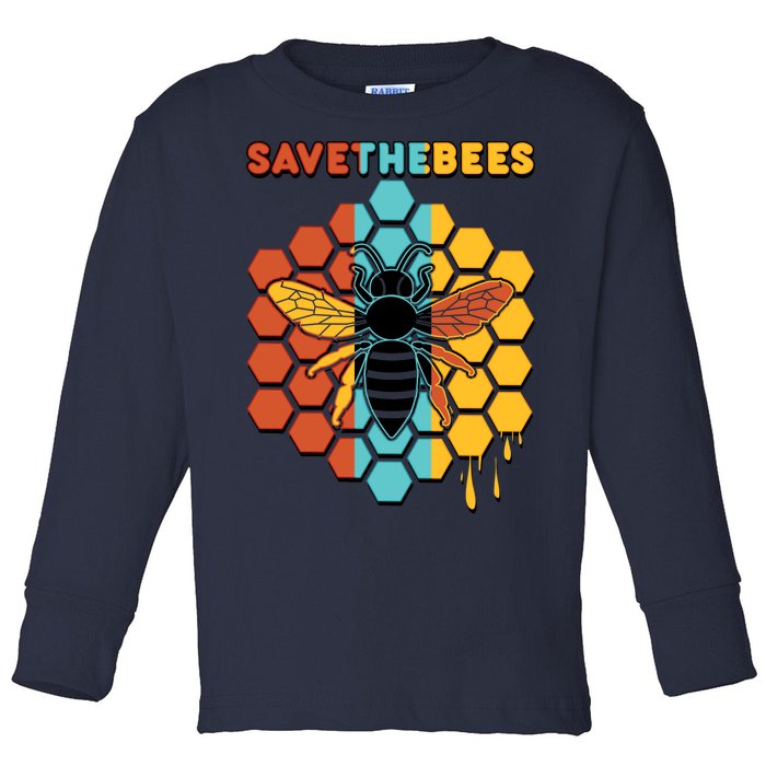 Save The Bees Toddler Long Sleeve Shirt