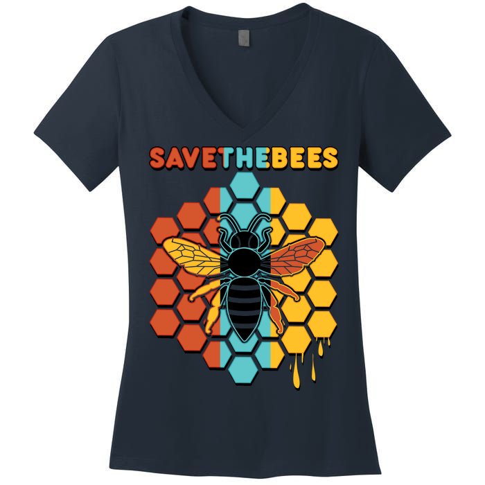 Save The Bees Women's V-Neck T-Shirt