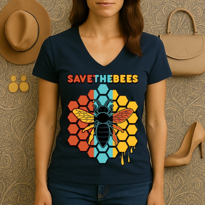 Save The Bees Women's V-Neck T-Shirt