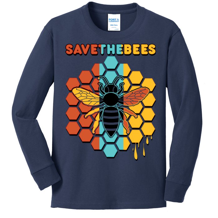 Save The Bees Kids Long Sleeve Shirt