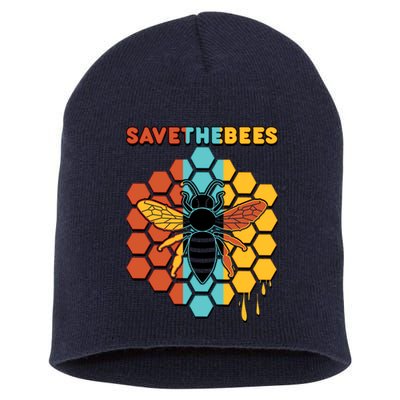 Save The Bees Short Acrylic Beanie