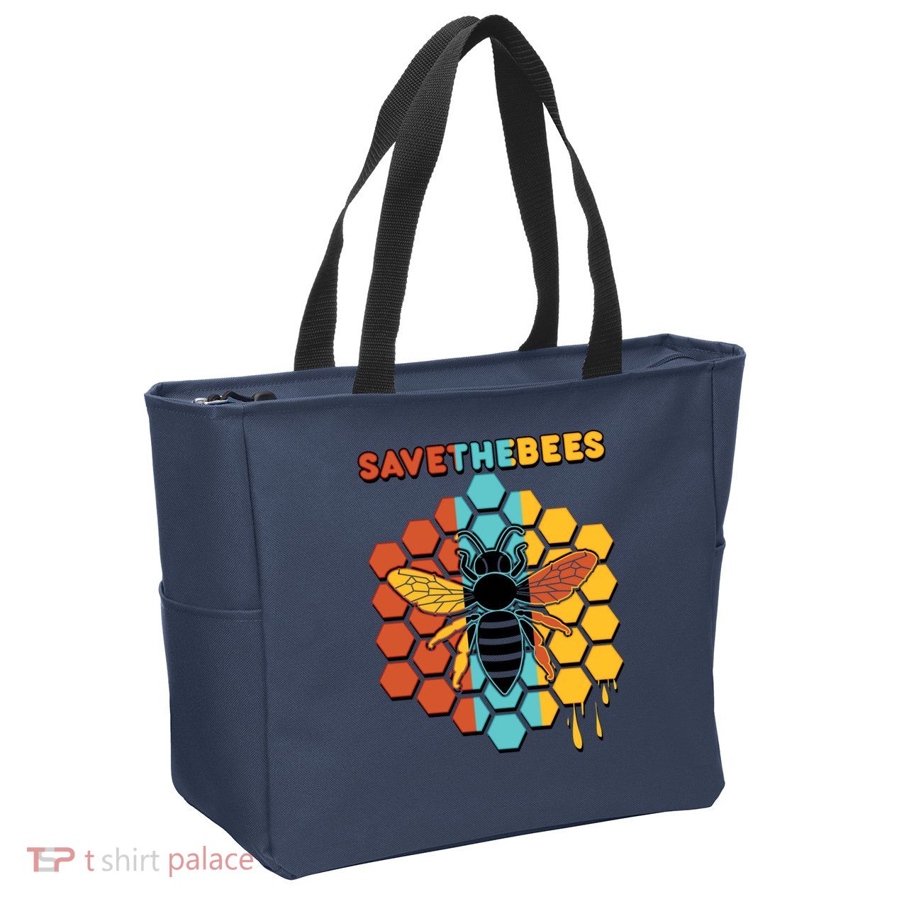 Save The Bees Zip Tote Bag
