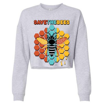 Save The Bees Cropped Pullover Crew