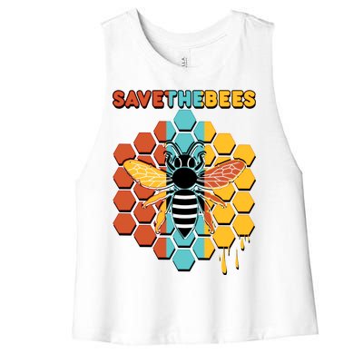 Save The Bees Women's Racerback Cropped Tank