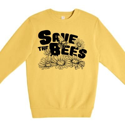 Save The Bees Floral Premium Crewneck Sweatshirt