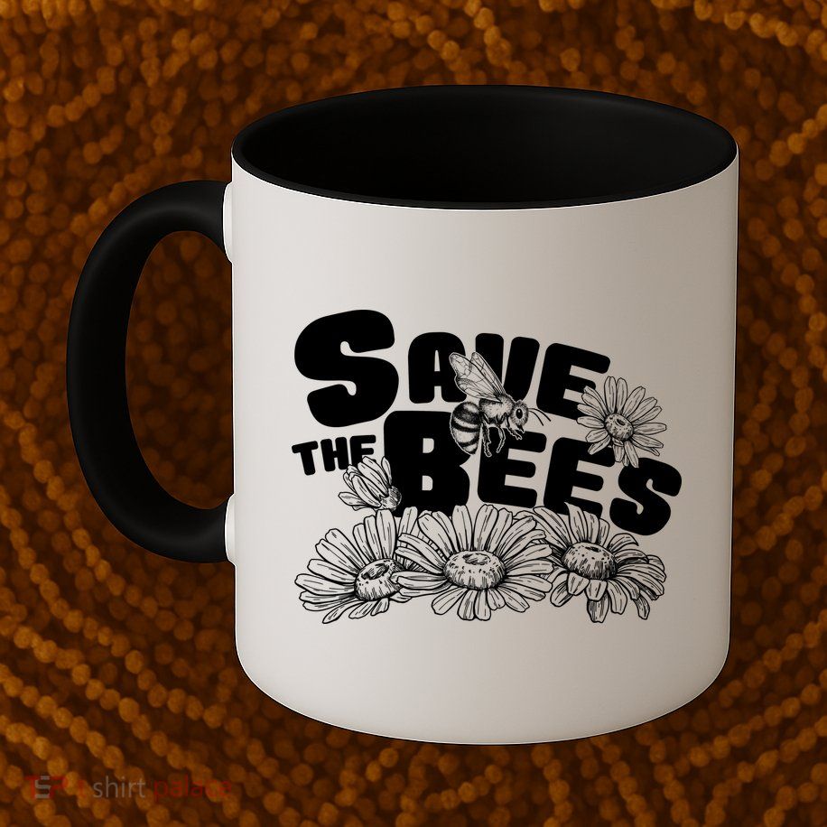 Save The Bees Floral Mug