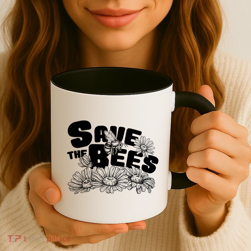 Save The Bees Floral Mug