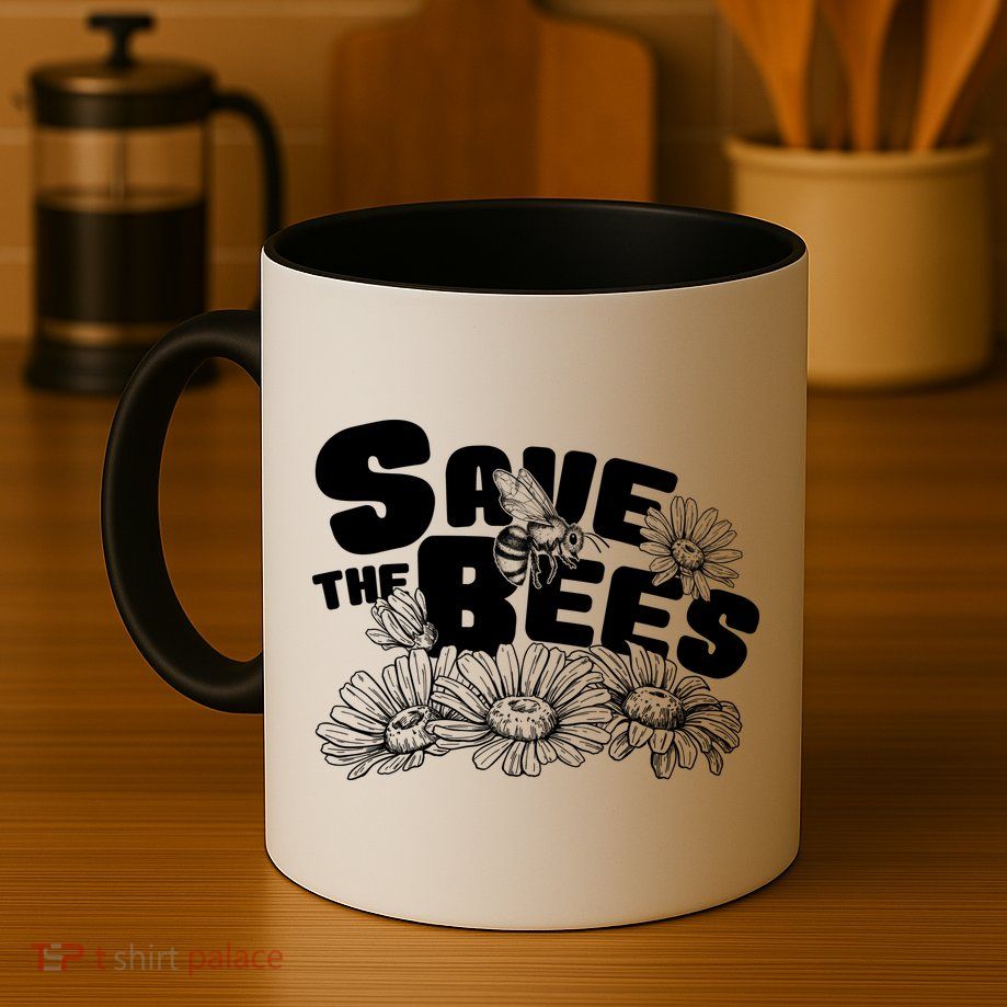 Save The Bees Floral Mug