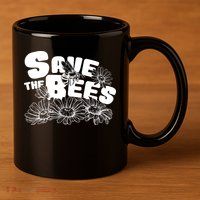 Save The Bees Floral 11oz C Handle Ceramic Mug