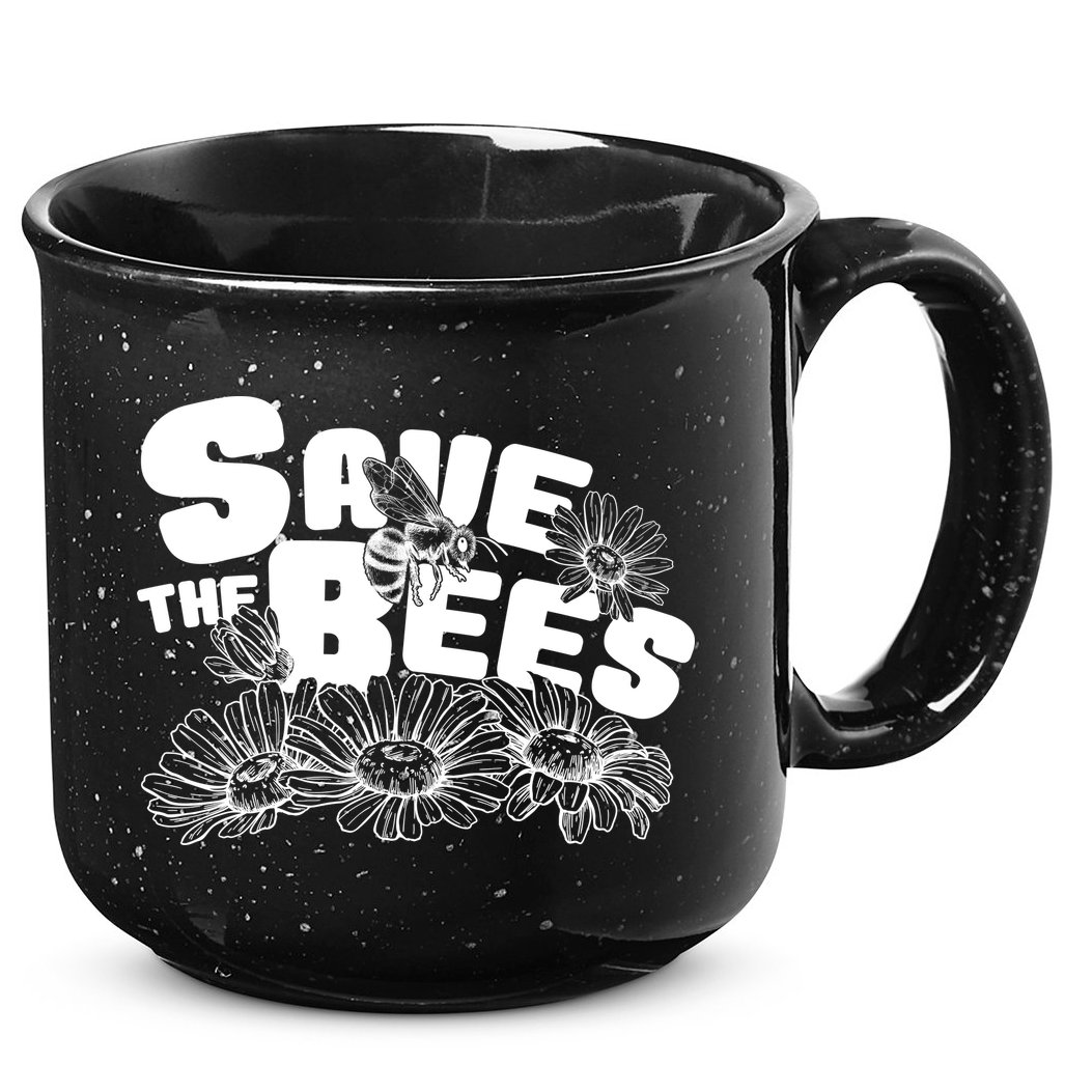 Save The Bees Floral 15oz Campfire Ceramic Mug