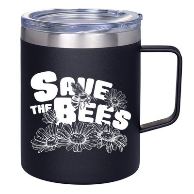 Save The Bees Floral 12oz Stainless Steel Coffee Mug