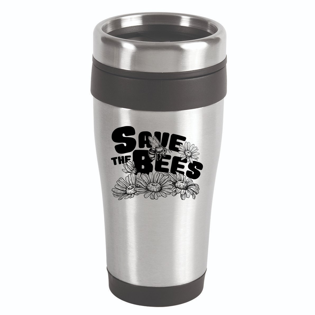 Save The Bees Floral 16oz Travel Tumbler