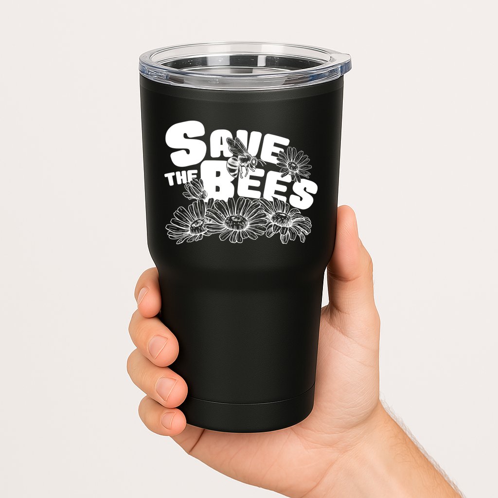 Save The Bees Floral Tumbler