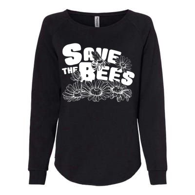 Save The Bees Floral Womens California Wash Sweatshirt