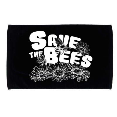 Save The Bees Floral Microfiber Hand Towel